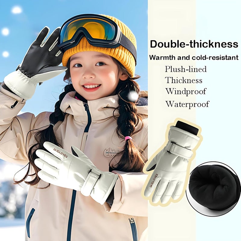 Eohak Kids Winter Snow Ski Gloves - Boys Girls Warm Glove Breathable Waterproof Outdoor Sports Gloves for 5-10Y - Image 4